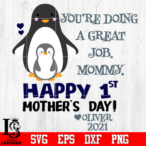 Cute Animal with Parent Mommy for Baby Svg Dxf Eps Png file