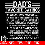 Dad's favorite sayings Svg Dxf Eps Png file