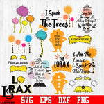 bundle LORAX BUNDLE,Mustache,Custom,Cricut ,The lorax Tree , Dr Suess,Lorax Svg Dxf Eps Png file