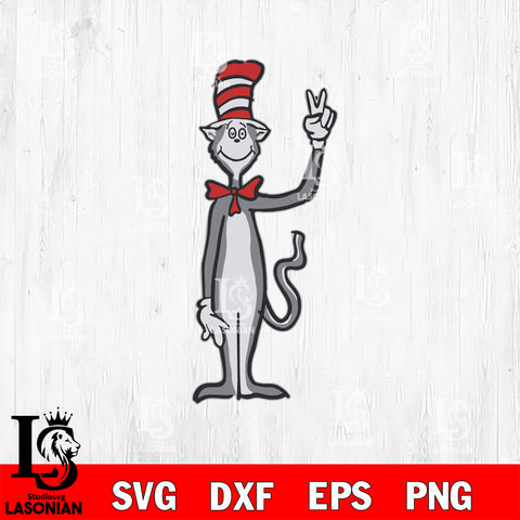 CAT IN THE HAT PEACE svg, dxf, eps ,png file, digital download,Instant Download