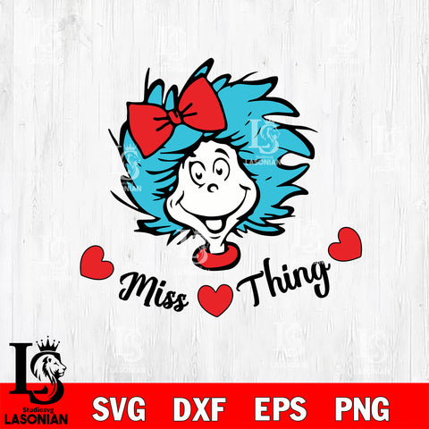 Dr Seuss svg , cat in the hat svg , Miss Thing svg, Thing 1 Thing 2 svg, dxf, eps ,png file