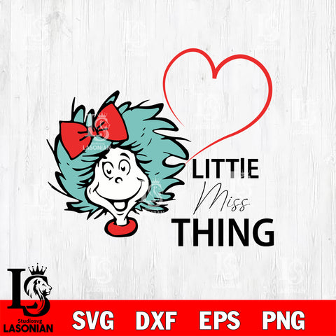 Dr Seuss svg , cat in the hat svg , little miss thing svg, dxf, eps ,png file