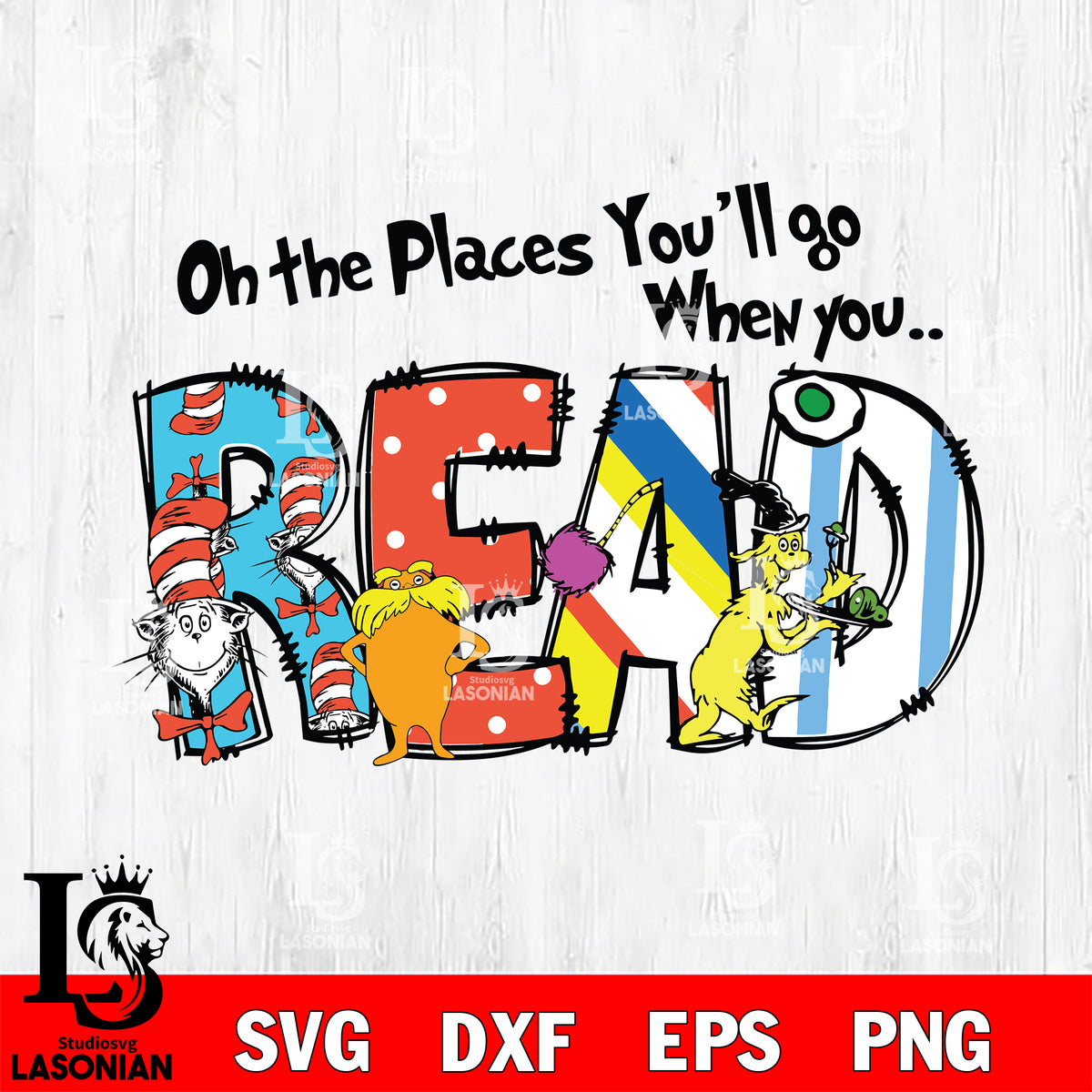 Dr Seuss svg , cat in the hat svg ,Read Dr Seuss svg, dxf, eps ,png fi ...