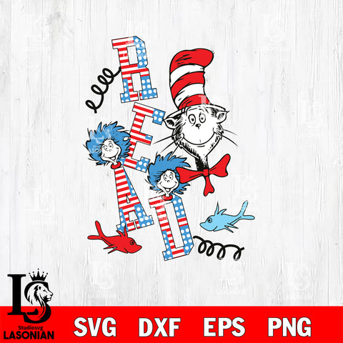 Dr Seuss svg , cat in the hat svg ,Read Dr Seuss svg, dxf, eps ,png file