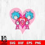 Dr Seuss svg , cat in the hat svg , Thing 1 Thing 2 svg, dr seuss svg, valentine day svg, dxf, eps ,png file