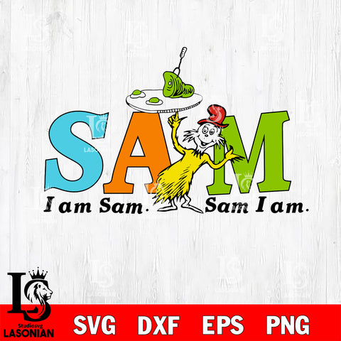 I Am Sam I Am Svg, Cat In The Hat svg, dxf, eps ,png file, digital download,Instant Download