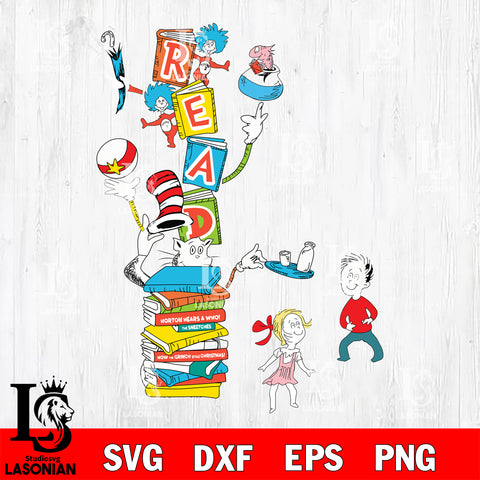 Dr Seuss svg, dr seuss quotes on reading, dr seuss quotes svg, dxf, eps ,png file, digital download,Instant Download