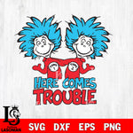 Thing 1 and Thing 2 family svg svg, dxf, eps ,png file, digital download,Instant Download