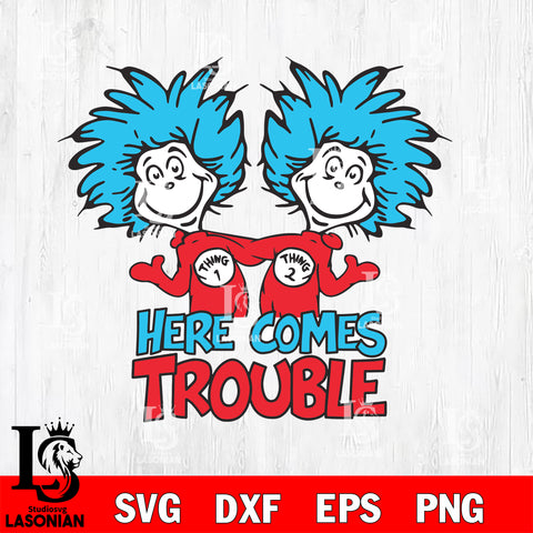 Thing 1 and Thing 2 family svg svg, dxf, eps ,png file, digital download,Instant Download