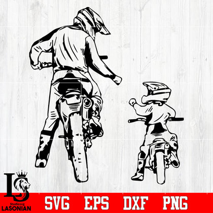 Dad Dirt Bike Rider Svg Dxf Eps Png file