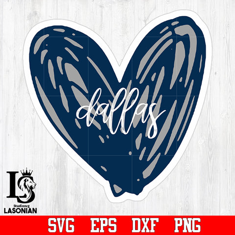 Dallas Cowboys Heart svg,eps,dxf,png file