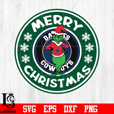 Dallas Cowboys, Grinch merry christmas svg eps dxf png file