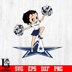 Dallas Cowboys Betty Boop Cheerleader NFL svg eps dxf png file