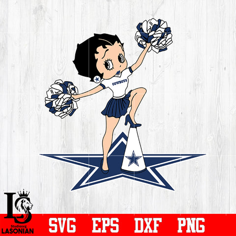 Dallas Cowboys Betty Boop Cheerleader NFL svg eps dxf png file