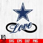 Dallas Cowboys Love Svg Dxf Eps Png file