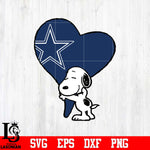 Dallas Cowboys Snoopy heart svg eps dxf png file