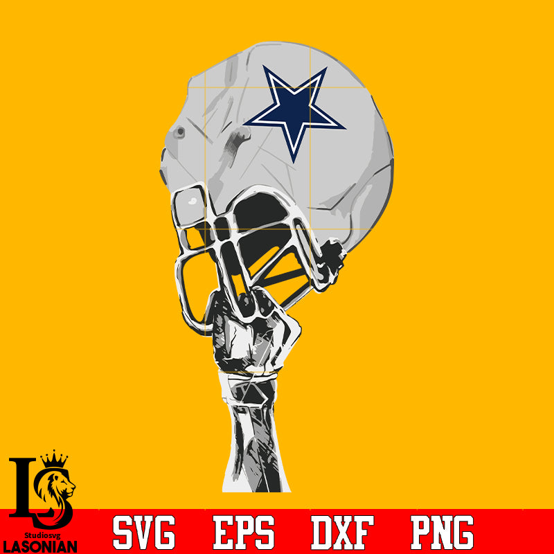 Dallas Cowboys hand helmet svg eps dxf png file – lasoniansvg