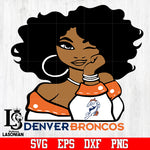 Denver Broncos Girl svg,eps,dxf,png file