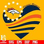 Denver Broncos Heart, Denver Broncos Love svg,eps,dxf,png file