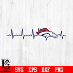 Denver Broncos Beat Heart svg eps dxf png file