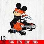Denver Broncos Gangster Mikey Mouse svg eps dxf png file