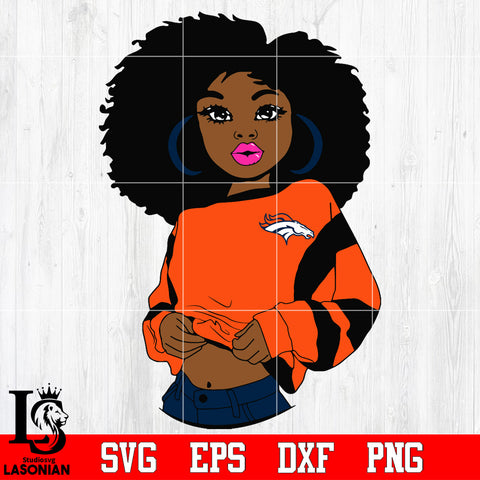 Denver Broncos Girl Svg Dxf Eps Png file