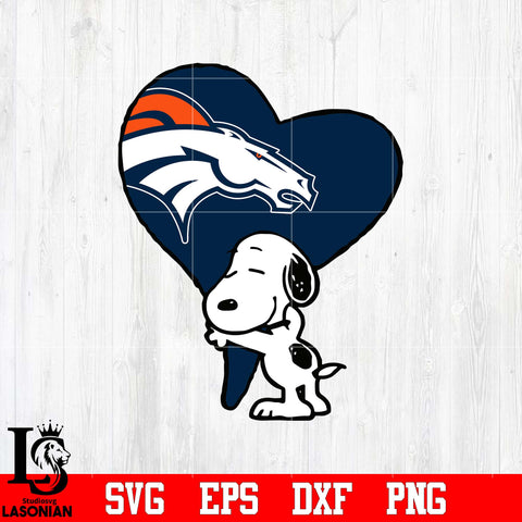 Denver Broncos Snoopy heart svg eps dxf png file