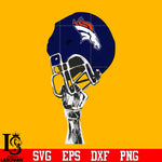 Denver Broncos hand helmet svg eps dxf png file