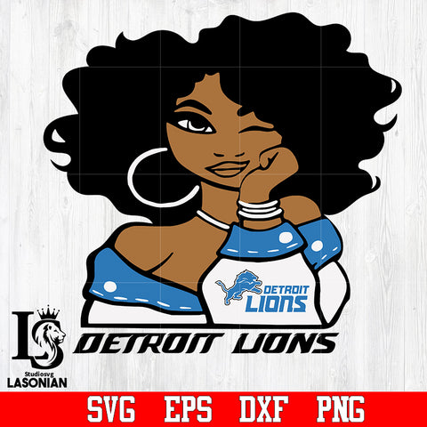 Detroit Lions Girl svg,eps,dxf,png file