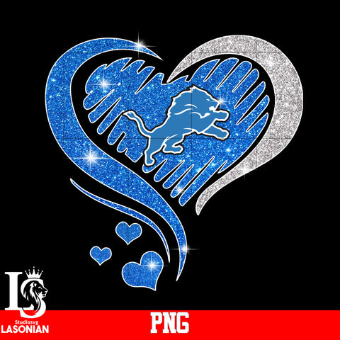 Detroit Lions heart PNG file