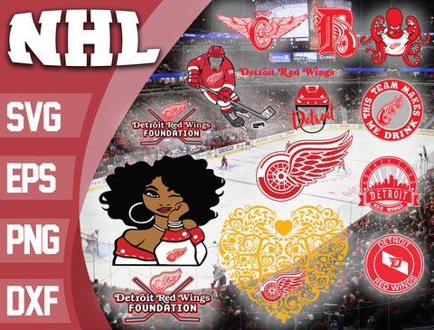 Bundle NHL svg, bundle logo Detroit Red Wings svg dxf eps png file