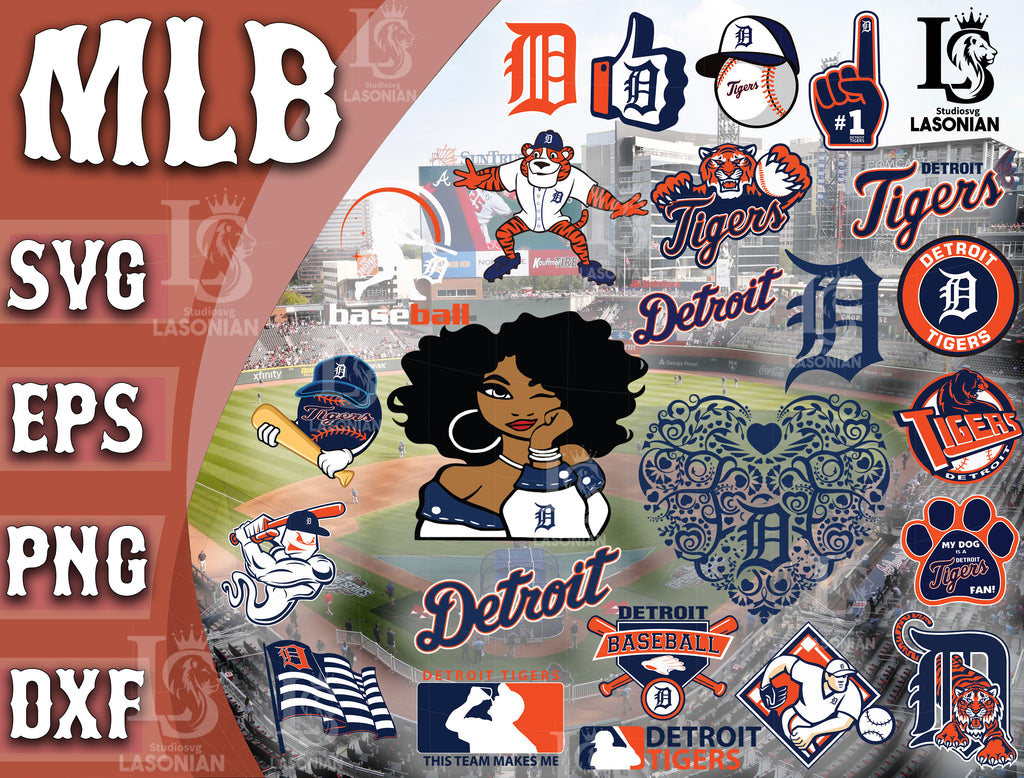 Detroit Tigers SVG Detroit Baseball Clipart Detroit Baseball