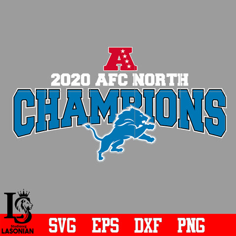 Detroit Lions 2020 AFC North Champions Svg Dxf Eps Png file