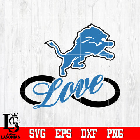 Detroit Lions Love Svg Dxf Eps Png file