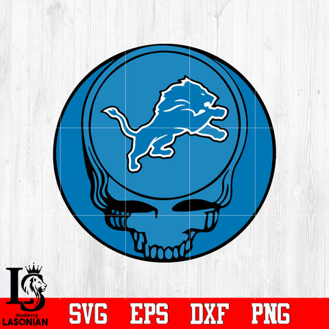 Detroit Lions Skull Ball Svg Dxf Eps Png file Svg Dxf Eps Png file