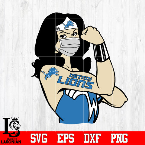 Detroit Lions Wonder Woman Svg Dxf Eps Png file Svg Dxf Eps Png file