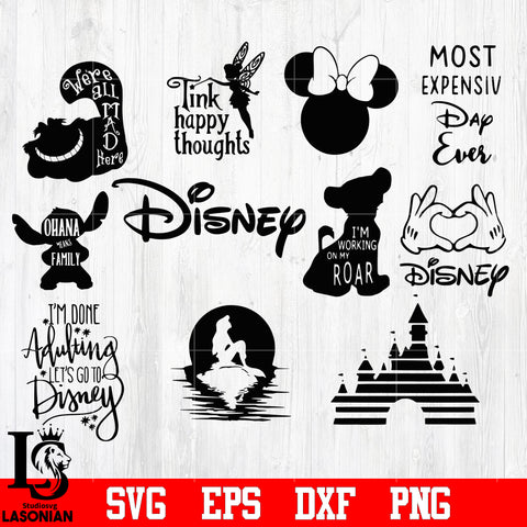 Disney Bundle, For Cricut svg,eps,dxf,png file