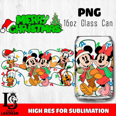 Disney  PNG, Mickey Glass Cup Wrap , Libbey Can Glass Cup 5 PNG file, digital download