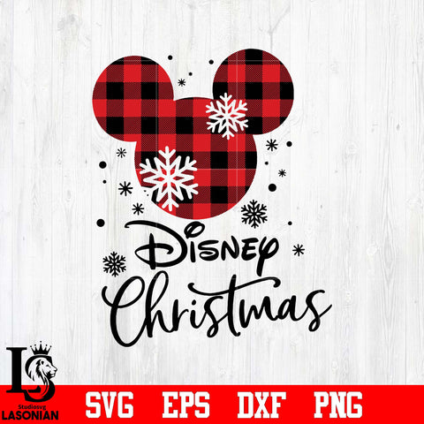 Disney Christmas svg, Buffalo plaid