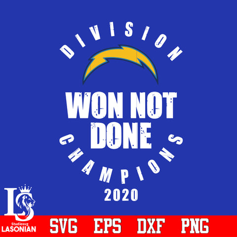 Division Won Not Done Champions 2020 Los Angeles Chargers