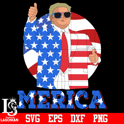 Donald Trump like Merica flag America Independence Day svg eps dxf png file