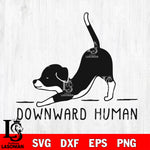 Downward dog svg, yoga svg eps dxf png file