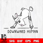 Downward human svg, yoga svg eps dxf png file