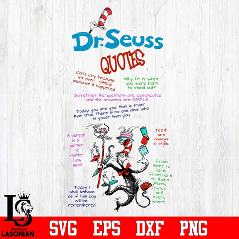 Dr Seuss Quotes... svg eps dxf png file