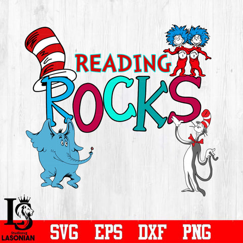 reading rocks Svg Dxf Eps Png file
