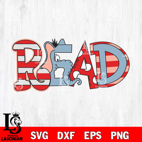 Dr Seuss svg , cat in the hat svg, Dr Seuss Read svg, dxf, eps ,png file