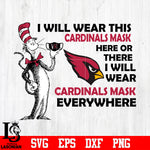Dr Seuss I Will Wear This Arizona Cardinals Mask Here svg eps dxf png file