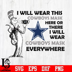 Dr Seuss I Will Wear This Cowboys Mask Here Svg Dxf Eps Png file