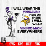 Dr Seuss I Will Wear This Minnesota Vikings Mask Here svg eps dxf png file