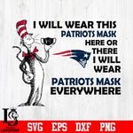 Dr Seuss I Will Wear This New England Patriots Mask Here svg eps dxf png file